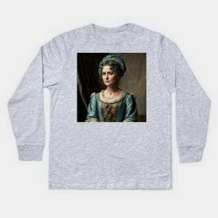 Jane Austen fictitious portrait Kids Long Sleeve T-Shirt